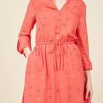 Modcloth Effortless on Arrival Thanksgiving Wishbone Shirtdress S Photo 0