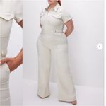 Good American NWT • fit for success palazzo jumpsuit in bone sz 7 (4XL) Photo 1