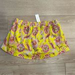 Maeve NWT Anthropologie  Yellow Pink Floral Strapless Crop Top Size 6 Photo 1