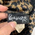 VTG Y2K Size S Midi Dress Rendezvous Cheetah Leopard Fuzzy Sleeveless Mock Neck Brown Photo 1