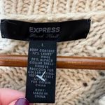 EXPRESS Vintage  womens cream & white button front cardigan Y2K alpaca size large Photo 4