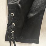 Pretty Little Thing Black Satin Lace Up Front Cropped Blouse Photo 6