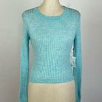 Anthropologie  Daily Practice Blue Ribbed Sweater Photo 0