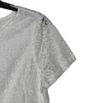 J.Crew  Blouse Top Size 6 White Lace SS Lined Cotton Nylon Blend‎ Womens Photo 2