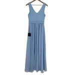 Lulus Thoughts Of Hue Light Blue Surplice Maxi Dress Size S Photo 6