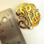 Monogram Style Gold Tone Classic scarf clip Photo 4