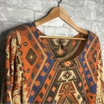 Fresh of LA Bohemian Geometric Print Dress Multicolor Size 2X Brown Photo 4