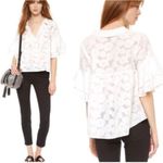 For Love & Lemons  White Buttercup Ruffled Tie Neck Top Photo 2