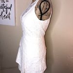 BCBGMAXAZRIA Hanah Off White Lace Dress Asymmetrical Tiered Skirt Bridal Size 4 Photo 3