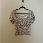 Anthropologie   Aurelia Floral‎ Smocked Top Size Medium Petite Photo 1