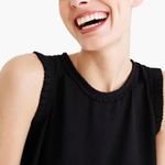 J.Crew Sleeveless Top with Pleated Trim Black Plus 16 NEW Photo 9