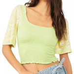 Free People  Marigold Top in Key Lime Combo, Size XL​​​​​​​ Photo 0