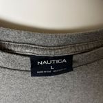 Nautica Vintage 90s T Shirt Gray Large L USA Classic Graphic Tee 100% Cotton Photo 3
