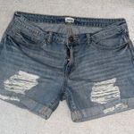 Blue Sneakpeek Distressed Jean Shorts Size L Photo 0