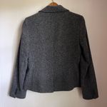L.L.Bean  Grey Herringbone Tweed Wool Silk Blazer Riding Jacket Heritage Classic Photo 6