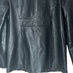 wilson's leather Wilsons Black Genuine Leather Blazer Button Jacket Sport Coat Vintage Y2K Medium Photo 7
