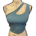 LEOQ Blue One Shoulder Sports Bra Size Medium Photo 0