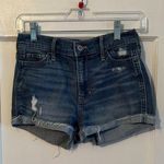 Hollister  Jean Shorts Womens Size 0 High Rise Cuffed Blue Denim Photo 0