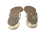 Seychelles   Revolve 9 Metallic Gold Rock Candy Sandal Flat Strappy Minimalist Photo 3