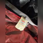 Vintage ILGWU Black & Burgundy Velvet Floral Formal Dress, Size 14 Photo 7