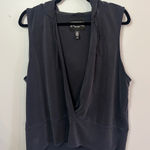 Victoria Sport Sleeveless Hoodie Vest Top Gray Athleisure Workout Large Photo 0