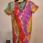 HYFVE Women’s S Tie Dye Twist Hem Mini T-Shirt Dress Photo 0