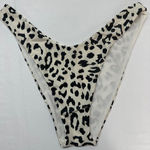 Aerie SWIMWEAR Women's Black White Leopard Print Bikini Bottom SMALL NWT Photo 0
