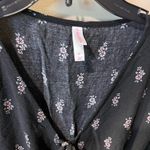 Xhilaration Black floral Embellished Jumpsuit Tie Front Photo 1