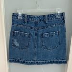 Free People Step Up Denim Mini Skirt Photo 4