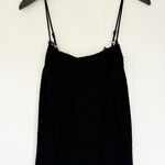 Everleigh NWT  Lace Trim V-Neck Cami Tank Blouse Black Small Photo 3