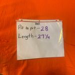 Jones & Co Top 1X Vibrant Orange Blouse with Front Pockets 100% Cotton Photo 5