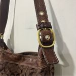 Coach Vintage Brown Bleeker Signature Canvas Leather Bucket Crossbody Bag 11437 Photo 6