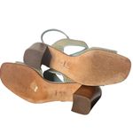 Cole Haan Vintage  Woven Chunky Block Heel Sandals Leather‎ Blue Womens Size 8 Photo 8