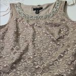 R & M Richards  Pearl Beaded Lace Sleeveless Blouse Photo 11