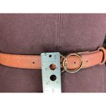 belt vegan leather tan interlocking circles buckle gold Photo 1