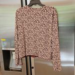 The Great ππ The Long Sleeve Sleep Tee ~ Maroon Shadow Floral Size 3 Large NWT Photo 6