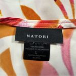 Natori  Women’s Satin Tropical Floral Midi Slip Dress Sleeveless in Multicolor L Photo 8