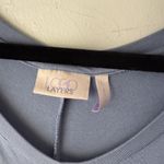 LOGO Layers Tank Top Womens Large Blue Sleeveless Rayon Spandex Tunic Stretchy Photo 5