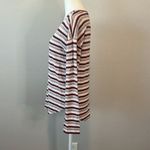 American Eagle  Soft & Sexy Plush Striped Long Sleeve VNeck TShirt Size Medium Photo 4