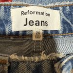 Reformation  Jeans Cynthia High Rise Jeans Womens 26 Distressed Straight Ankle Photo 5