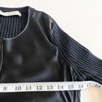 ZARA Black Contrast Stitch Ribbed Knit Long Sleeve Wool Sweater Top Size M/L Photo 4