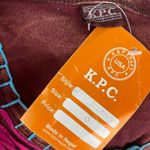 KPC Boho Multicolored Razor Cut Handcrafted Embroidered Bodycon Dress XL Brown Photo 6