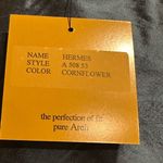 Areli Collection Herms Metallic NWT Satin Cornflower Blue Zipper On Side… Size 8 Photo 7