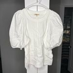 Madewell NWT Puff-Sleeve Tee Short Sleeve Blouse White Photo 1