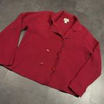 Talbots Vintage  Shirt Jacket Tunic Women's Size L Red Stretch Preppy D-50‎ Photo 0
