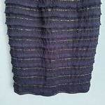 Marina Black Bead and Fringe Gatsby Mini Dress Gold Size 6 Photo 2