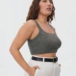 Everlane The Cozy Stretch Wool Tank Cropped in Heather Charcoal Gray Size S NWT Photo 0