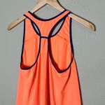 Adidas Climalite Neon Orange with Navy Trim Racerback Athletic Top Size Small Photo 6