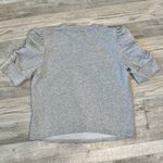 Walter Baker  grey knit ruched puff ruffle sleeve top womens size medium E9 Photo 6