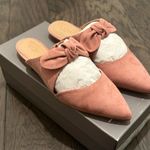 Loft New In Box  Pink Suede Mules Sz 7.5 Photo 0